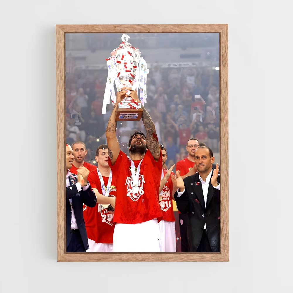 Poster La Victoire d'Olympiacos – affiche Basketball (vue 4)